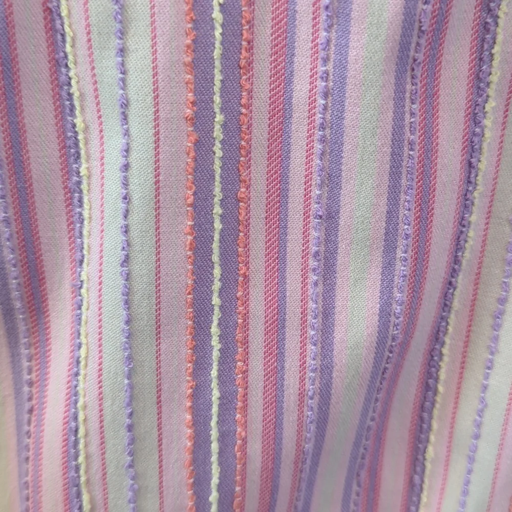 Christopher & Banks Pastel Striped Lightweight Jean Style Jacket. Medium